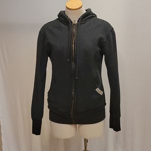 Organic cotton zipper front Aztec hoodie